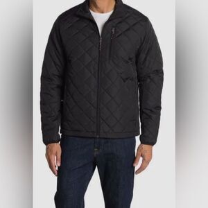 Hawke & Co. Men’s Diamond Quilted Puffer Zip Up Wind Water Resistant Jacket S